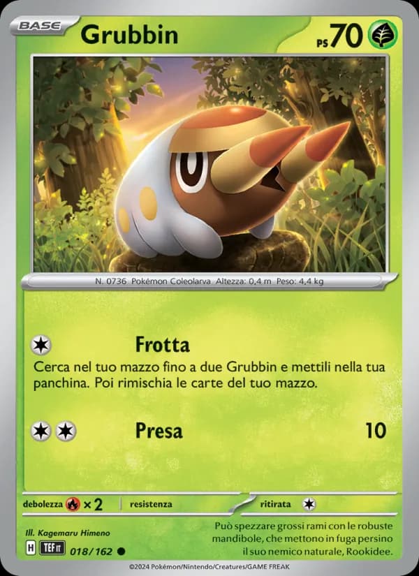 Grubbin card in Italian