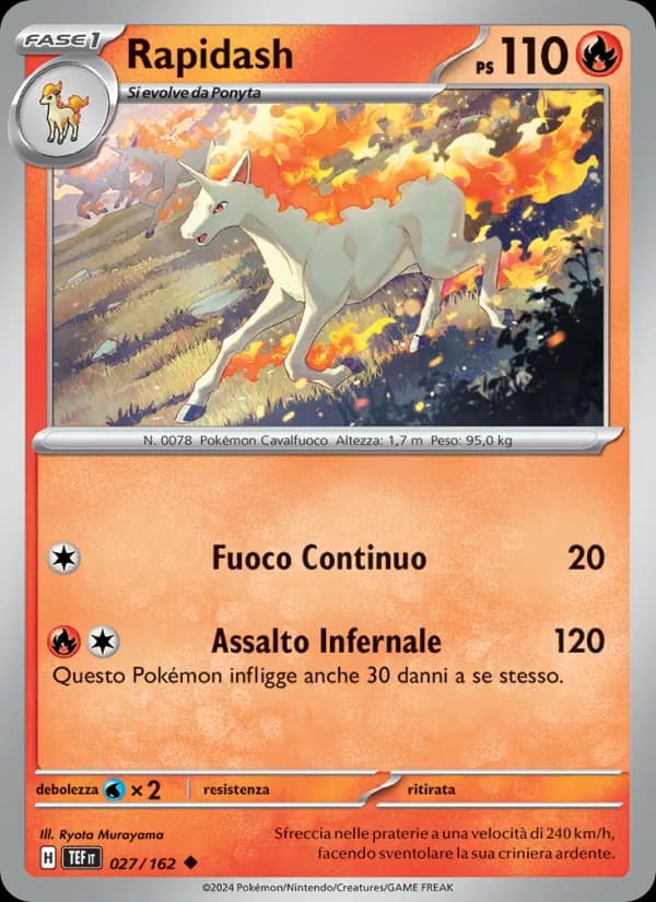 Rapidash card in Italian