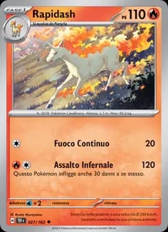 Rapidash card in Italian