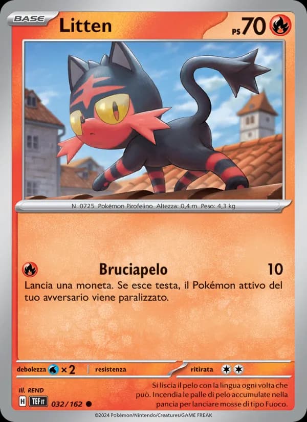 Litten card in Italian