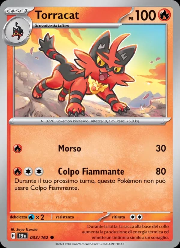 Torracat card in Italian