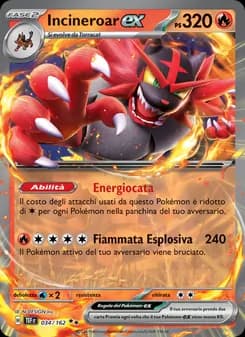 Incineroar-ex card in Italian