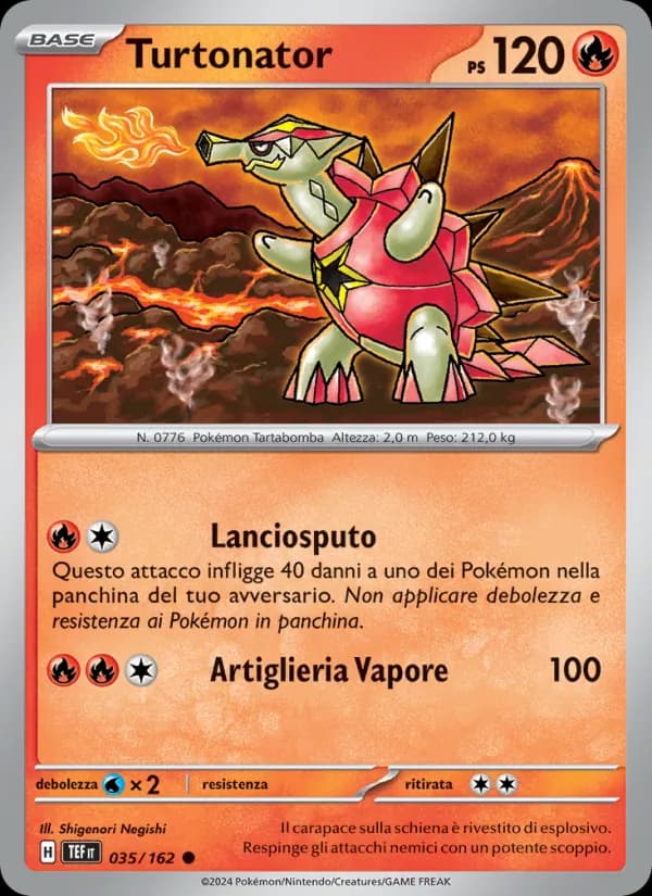 Turtonator card in Italian