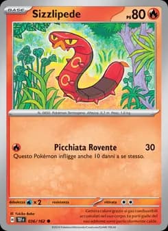 Sizzlipede card in Italian