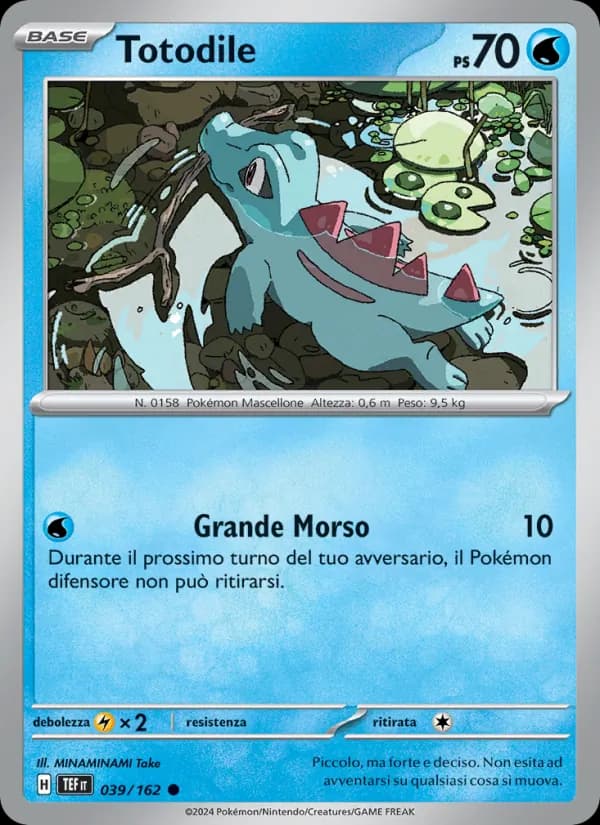 Totodile card in Italian