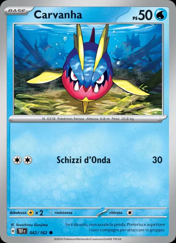 Carvanha card in Italian
