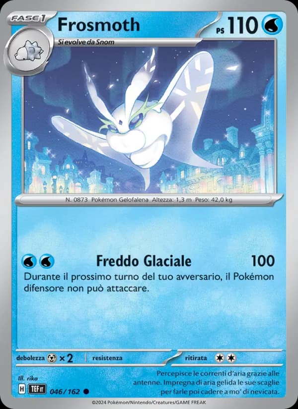Frosmoth card in Italian