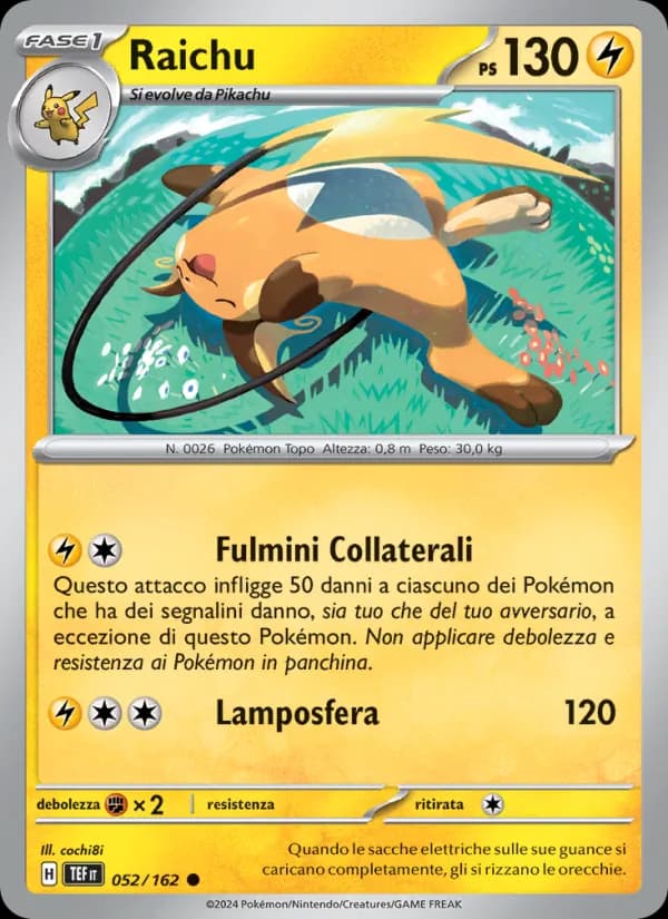Raichu card in Italian
