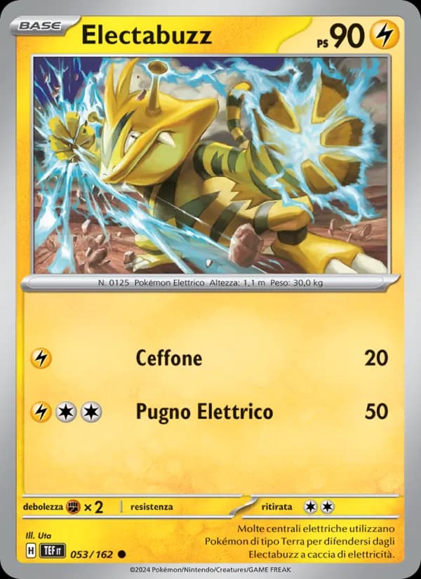 Electabuzz card in Italian