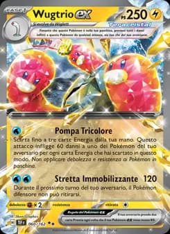 Wugtrio-ex card in Italian