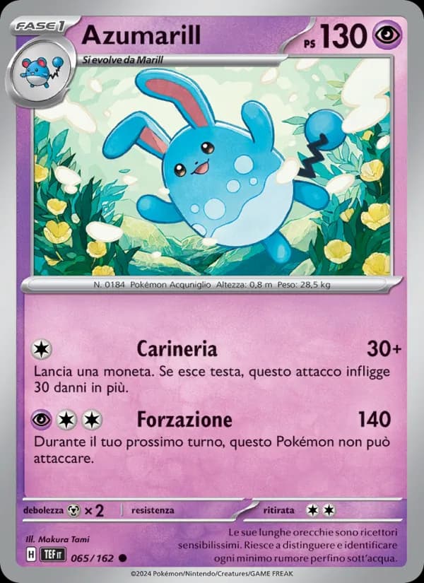 Azumarill card in Italian