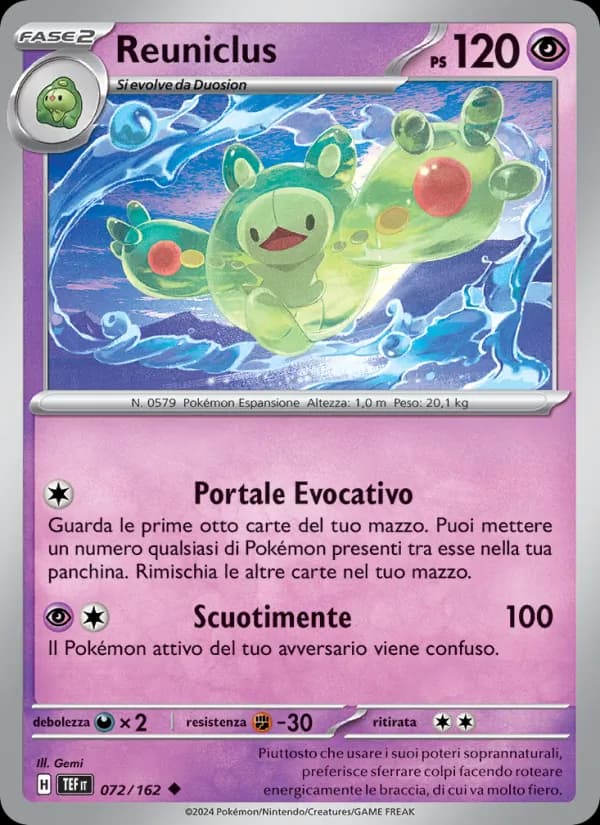 Reuniclus card in Italian