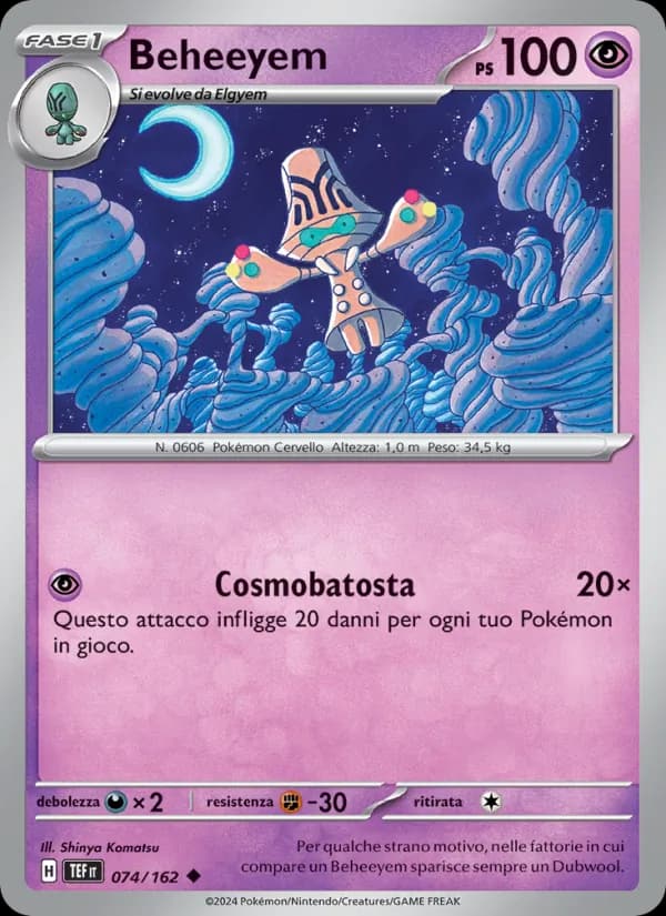 Beheeyem card in Italian