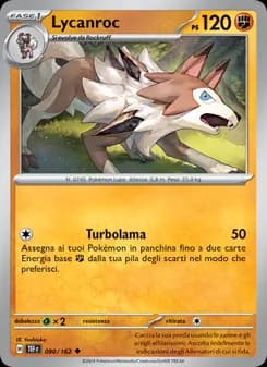 Lycanroc card in Italian