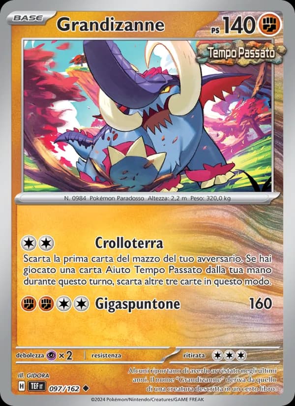 Grandizanne card in Italian