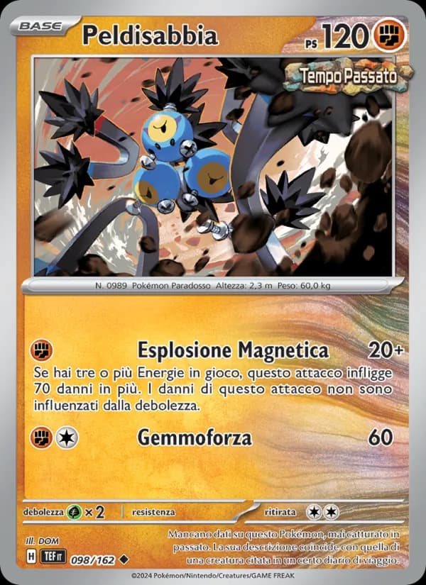 Peldisabbia card in Italian