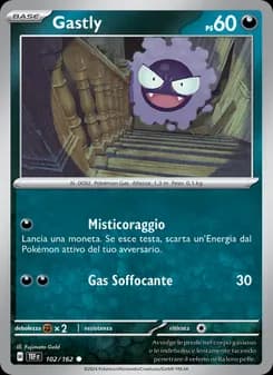 Gastly card in Italian