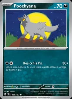 Poochyena card in Italian