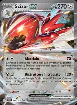 Scizor-ex card in Italian