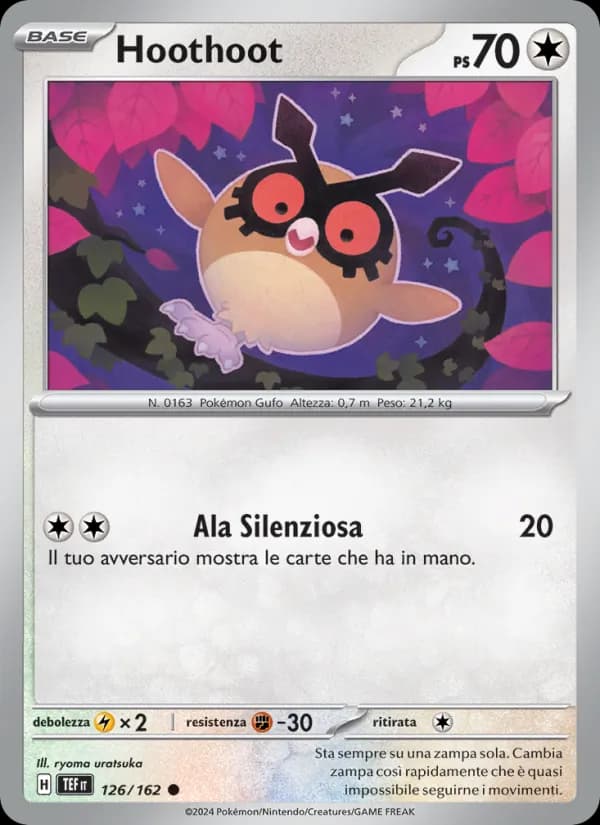 Hoothoot card in Italian