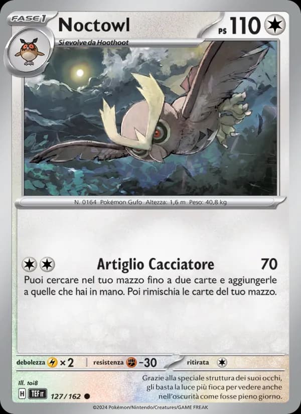 Noctowl card in Italian
