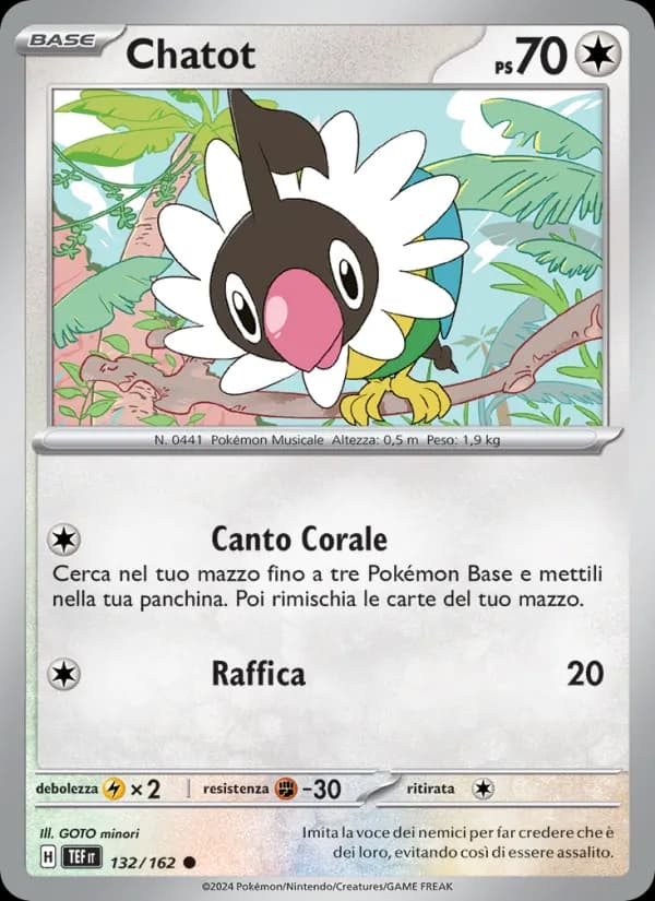 Chatot card in Italian