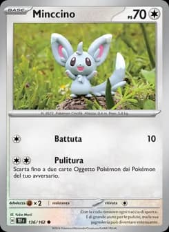 Minccino card in Italian