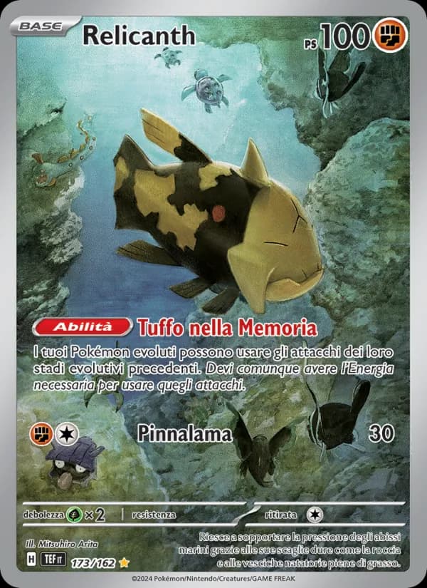 Relicanth card in Italian