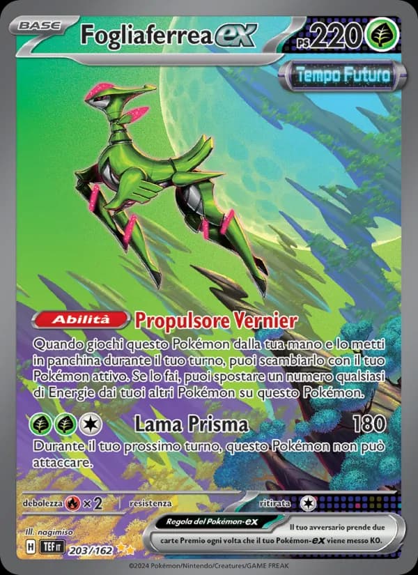 Fogliaferrea-ex card in Italian