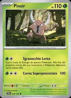 Pinsir card in Italian