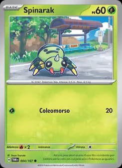 Spinarak card in Italian