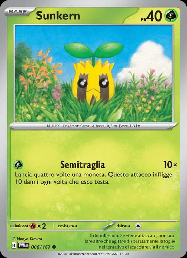 Sunkern card in Italian