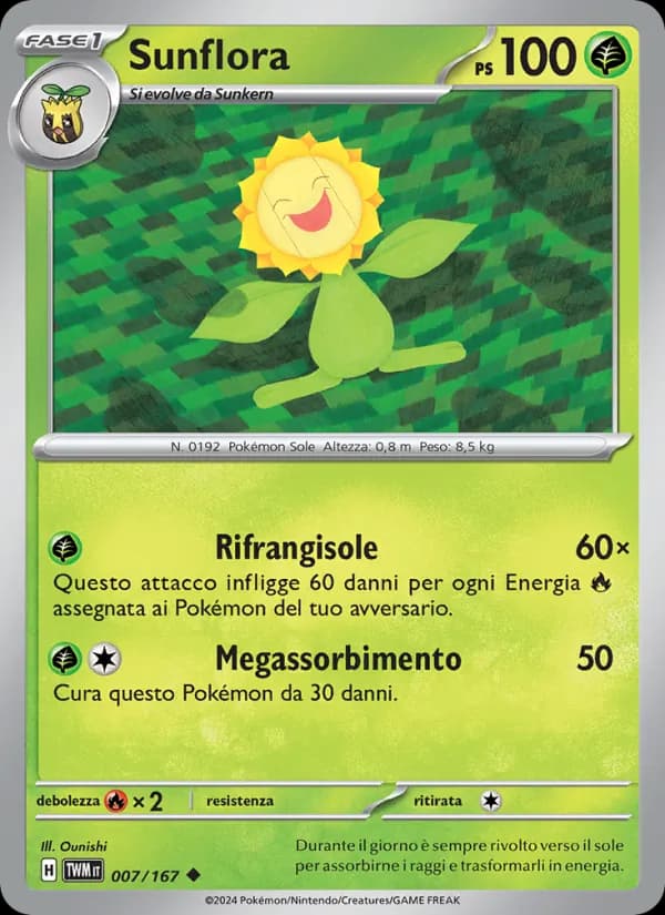 Sunflora card in Italian