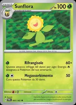 Sunflora card in Italian