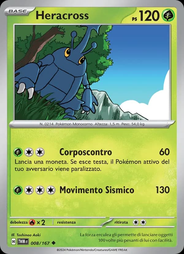 Heracross card in Italian