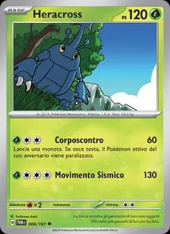 Heracross card in Italian