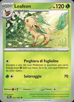 Leafeon card in Italian