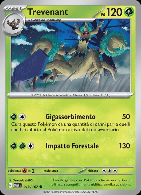 Trevenant card in Italian