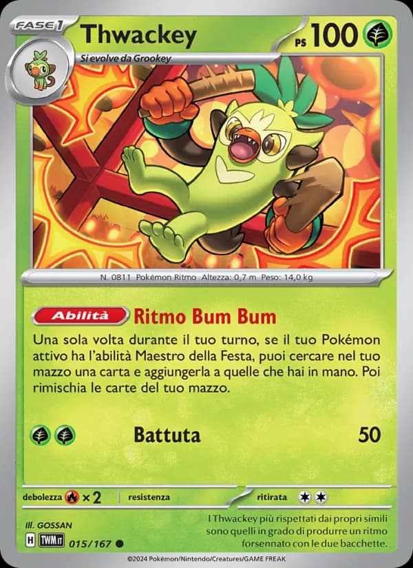 Thwackey card in Italian