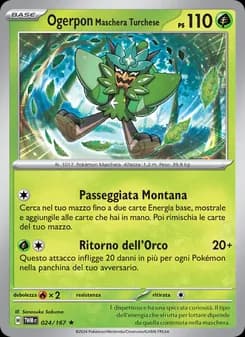 Ogerpon Maschera Turchese card in Italian