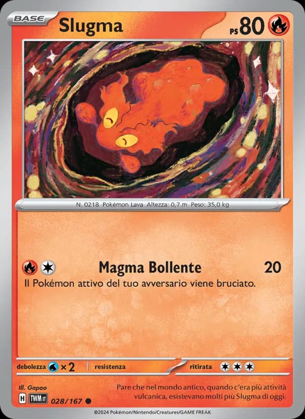 Slugma card in Italian