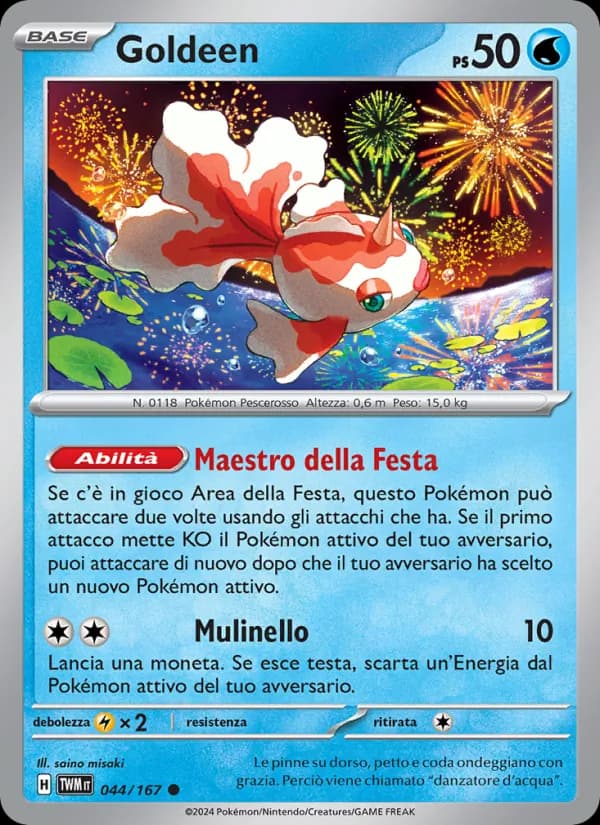 Goldeen card in Italian