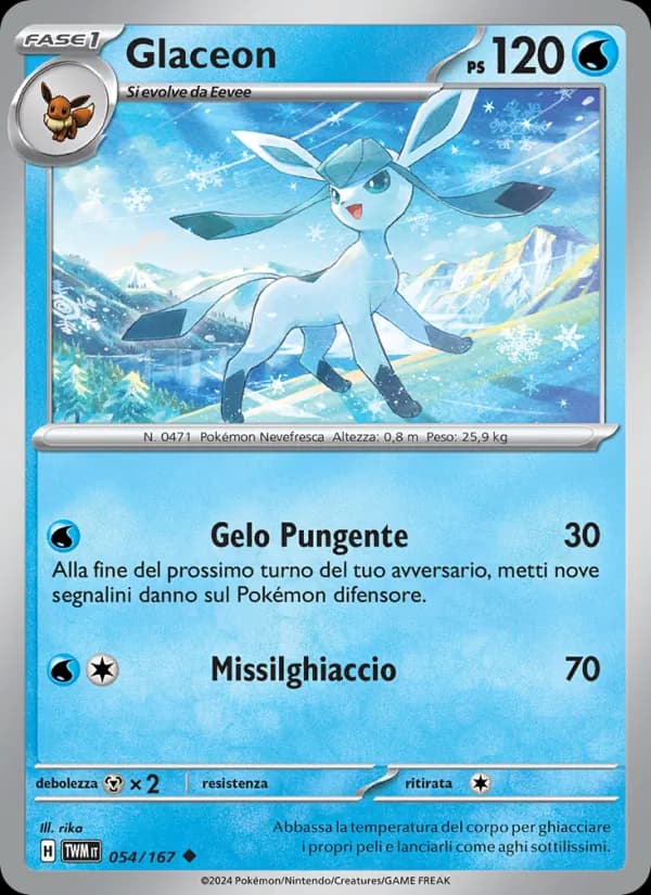 Glaceon card in Italian