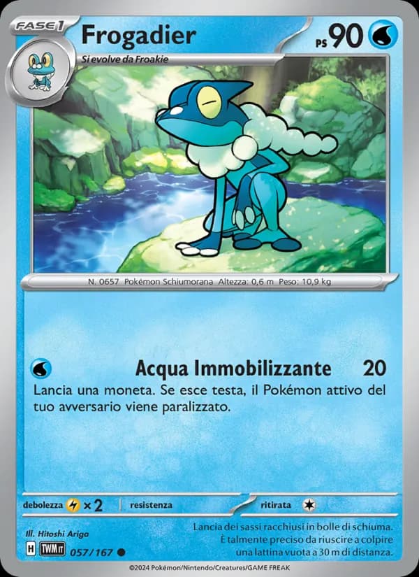 Frogadier card in Italian