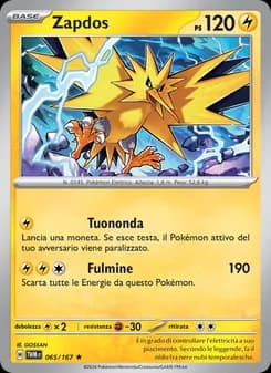 Zapdos card in Italian