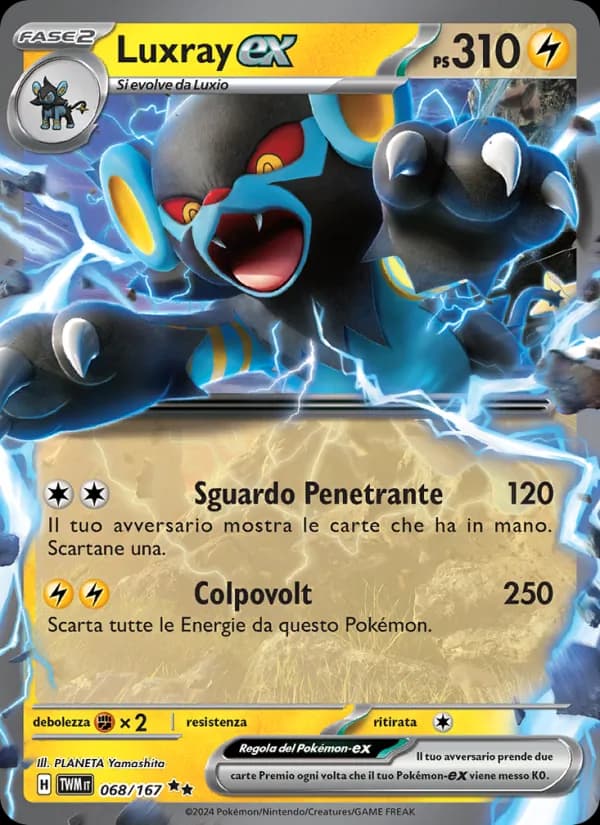 Luxray-ex card in Italian
