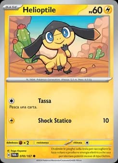 Helioptile card in Italian