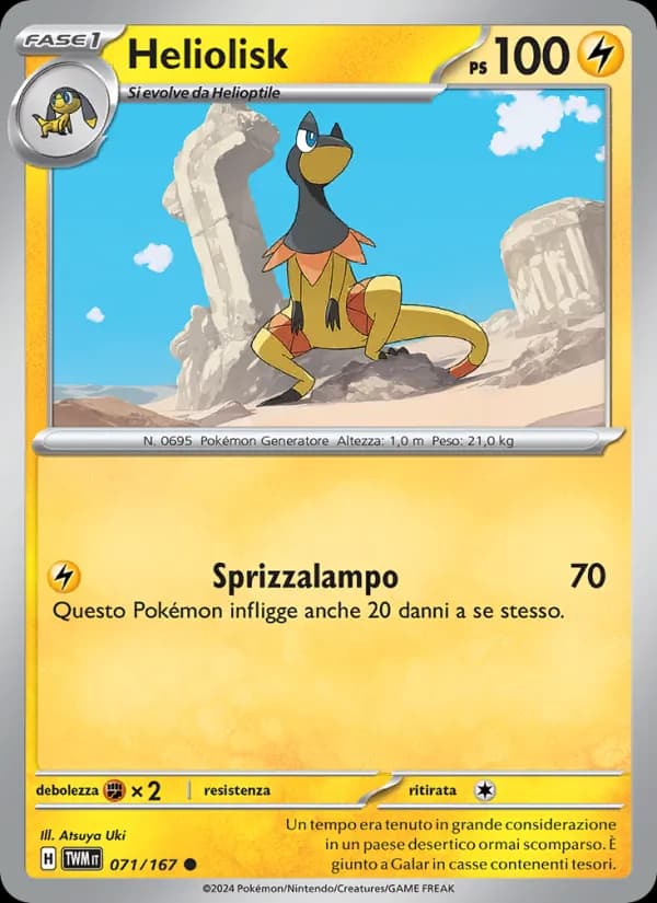 Heliolisk card in Italian