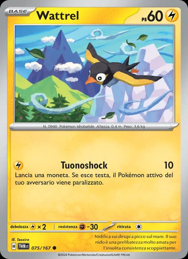 Wattrel card in Italian