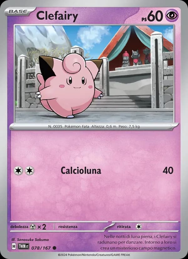 Clefairy card in Italian